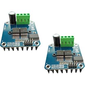 2Pcs BTS7960 Motor Driver 43A Dual H-Bridge Current limiting Control semiconductor Refrigeration Driver for Arduino Smart car Motor Drive Controller Module