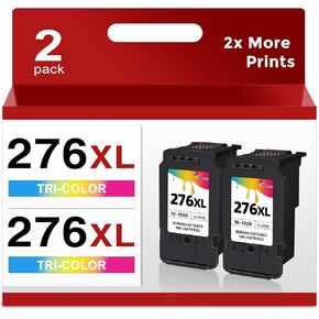 276XL Color Ink Cartridge Replacement for Canon 276XL 276 XL CL-276 CL276 Work with TS3522 TR4720 TS3520 TS3500 TR4700 Printer, High Capacity (Tricolor, 2-Pack)