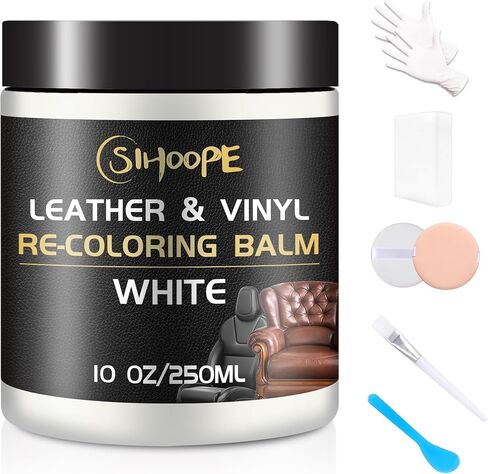 Dark Gray Leather-Recoloring-Balm Restoration - Leather Vinyl Color Restorer Leather Dye Cream for Car Seats Furniture Couch Chair Shoes Boots Purse Jacket Belt Gloves Saddle Fade Scratch Repair in Saudi Arabia