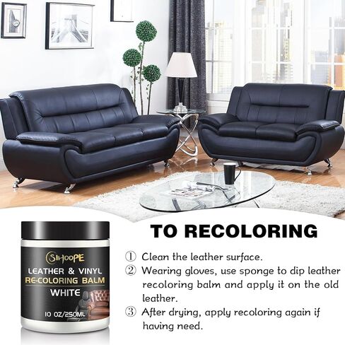 Dark Gray Leather-Recoloring-Balm Restoration - Leather Vinyl Color Restorer Leather Dye Cream for Car Seats Furniture Couch Chair Shoes Boots Purse Jacket Belt Gloves Saddle Fade Scratch Repair in Saudi Arabia
