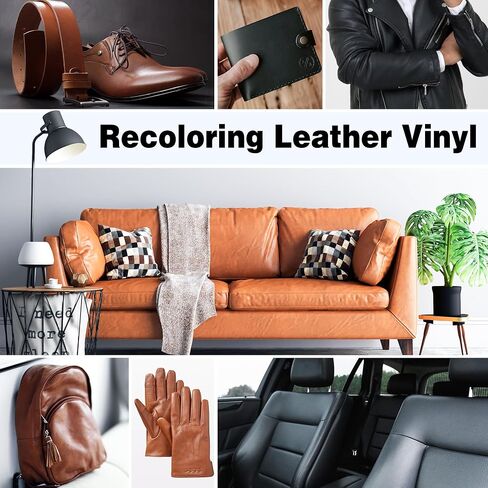 Dark Gray Leather-Recoloring-Balm Restoration - Leather Vinyl Color Restorer Leather Dye Cream for Car Seats Furniture Couch Chair Shoes Boots Purse Jacket Belt Gloves Saddle Fade Scratch Repair in Saudi Arabia