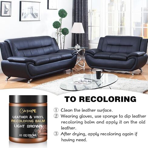 Dark Gray Leather-Recoloring-Balm Restoration - Leather Vinyl Color Restorer Leather Dye Cream for Car Seats Furniture Couch Chair Shoes Boots Purse Jacket Belt Gloves Saddle Fade Scratch Repair in Saudi Arabia