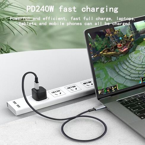Thunderbolt 4 Cable 3.3ft,USB4 Cable Support 40 GBS Data Transfer,8K Display,240W Power Charging,Compatible with Type-C MacBook,iPad Pro,Hub,Docking,and More in Saudi Arabia