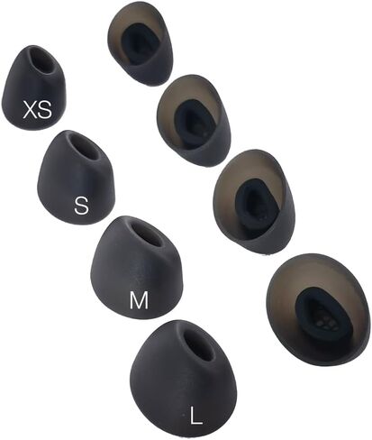 8X Eartips Replacement for Jabra Elite 10 True Wireless Bluetooth Earbuds Earpad * 4 Pairs - Matte Black in Kuwait