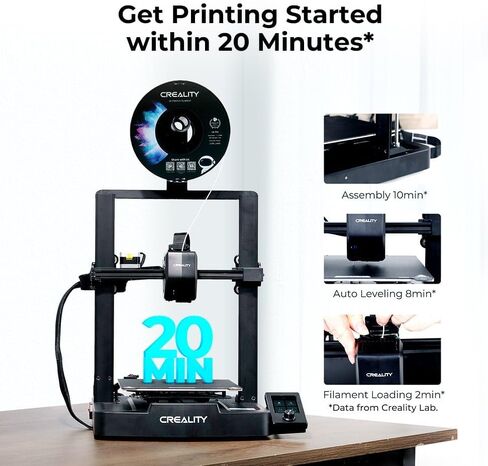 Creality Official Ender 3 V3 3D Printer,600mm/s Printing Speed,Clog-Free Extruder KIT,All-Metal Build,Auto Calibration for Leveling, Print Size 8.66 * 8.66 * 9.44 inch in Saudi Arabia
