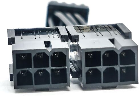 2 قطعة كابل مزدوج 6 دبوس أنثى إلى 8 دبوس ذكر لمحول كابل الطاقة PCI Express VGA in Kuwait