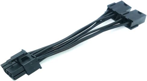 2 قطعة كابل مزدوج 6 دبوس أنثى إلى 8 دبوس ذكر لمحول كابل الطاقة PCI Express VGA in Kuwait