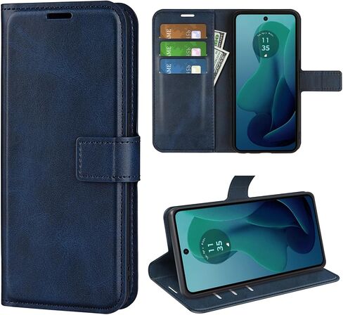 Flip Case for Moto G 5G 2024 Wallet PU Leather Magnetic Protective Cellphone Case for Motorola Moto G 5G 2024 Folio Book Cover with Stand (Blue) in Kuwait