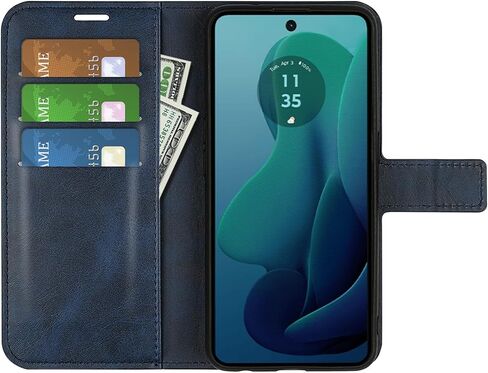 Flip Case for Moto G 5G 2024 Wallet PU Leather Magnetic Protective Cellphone Case for Motorola Moto G 5G 2024 Folio Book Cover with Stand (Blue) in Kuwait