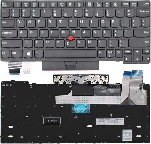 Replacement Laptop Keyboard for Lenovo ThinkPad X280 X390 X395 L13, X13 Gen 1, Yoga L13 Gen 1, with Frame Pointer No Backlight US Layout in Saudi Arabia
