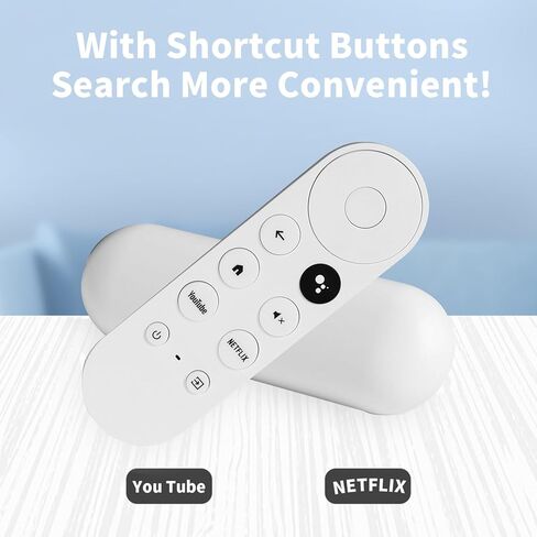 جهاز التحكم عن بعد الصوتي G9N9N متوافق مع Chromecast مع Google TV HD/4K Streaming Stick GA01409-US GA01919-US GA01920-US GA01923-US وحدة تحكم بديلة مع مفاتيح YouTube Netflix مع البطاريات in Kuwait