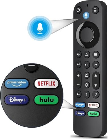 Replacement Voice-Remote-Control PRO for TV-Stick/TV Cube and Compatible with Insignia/Toshiba/Pioneer Fires Smart TVs in Saudi Arabia