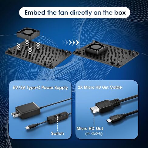 RasTech Raspberry Pi 4 4GB Model B 1.5GHz Quad-core Cortex-A72 64-bit,Support Dual 4K Display,PoE Enable,40-pin GPIO,Wireless LAN 2.4 GHz,Bluetooth 5.0,USB-C Power Supply Port in Kuwait