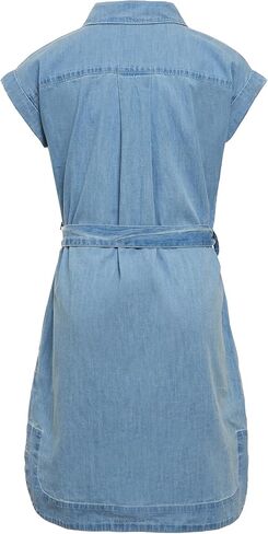 Calvin Klein Girls' Short Sleeve Denim Shirt Dress, Dark Chambray/Popover in Saudi Arabia
