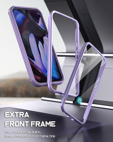 Poetic Guardian Case for Google Pixel 9 Pro XL 5G, Built-in Screen Protector [Work with Fingerprint ID], [2 Front Frame] [Wireless Charge] Full Body Shockproof Rugged Clear Cover Case, Black/Clear in Saudi Arabia