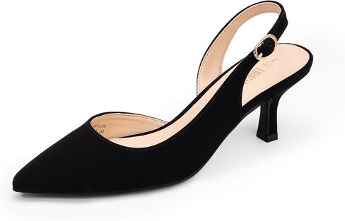 DREAM PAIRS Women's Kitten Heels Slingback Closed Pointed Toe Low Pumps Shoes Women Party Wedding Sexy Casual Dress Shoes in Saudi Arabia
