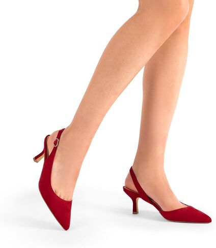 حلم أزواج المرأة هريرة الكعوب Slingback مغلق أشار تو مضخات منخفضة أحذية النساء حفل زفاف مثير فستان كاجوال أحذية in Saudi Arabia
