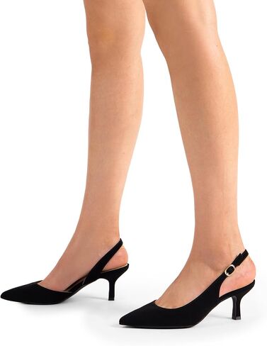 DREAM PAIRS Women's Kitten Heels Slingback Closed Pointed Toe Low Pumps Shoes Women Party Wedding Sexy Casual Dress Shoes in Saudi Arabia