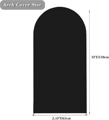 7.2 FT Arch Backdrop Cover, Spandex Wedding Black Arch Cover Stretchy Backdrop for Chiara Stand Baby Shower Birthday Balloon Decor 7.2FT Black in Saudi Arabia
