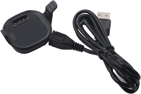 شاحن بديل لجهاز Forerunner 10/15 للنساء/الرجال - كابل شحن USB لشاحن البيانات لـ Garmin Forerunner 10/Garmin Forerunner 15 الحجم: صغير/كبير (كبير - أسود) in Saudi Arabia