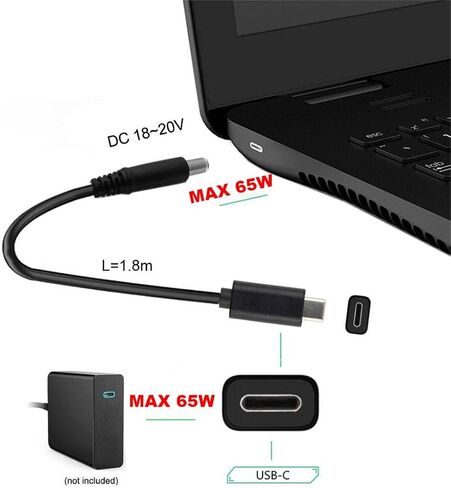كابل إدخال تشينيانغ DC 5.5x2.5 مم إلى النوع C USB-C لأجهزة الكمبيوتر المحمول (5.5x2.5 مم إلى USB-c) in Saudi Arabia