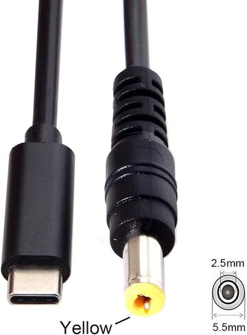 كابل إدخال تشينيانغ DC 5.5x2.5 مم إلى النوع C USB-C لأجهزة الكمبيوتر المحمول (5.5x2.5 مم إلى USB-c) in Saudi Arabia