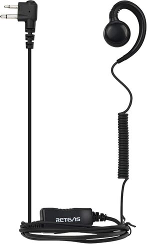 سماعة رأس دوارة Retevis لجهاز Walkie Talkie مع ميكروفون، أنبوب ملفوف، متوافقة مع Motorola CP100D CP185 CP200 CP200D GP300 GP2000 BRP40 HYT TC610 راديو ثنائي الاتجاه، سماعة أذن راديو ناعمة من النوع C 2 دبوس ثنائي الاتجاه (حزمة واحدة) in Saudi Arabia