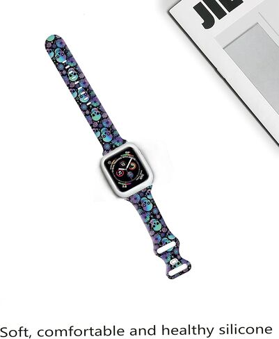 أحزمة ساعة رياضية متوافقة مع سوار ساعة Apple 38 مم 40 مم 41 مم للنساء والرجال، سوار معصم بديل من السيليكون الناعم القابل للتعديل لسلسلة iWatch 7 6 5 4 3 2 1 SE in Saudi Arabia