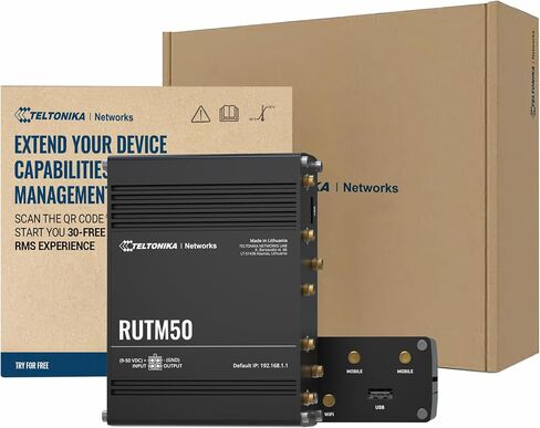 Teltonika RUT956 Industrial Cellular WiFi Router - 4G LTE (CAT 4), 3G, 2G Connectivity - Multiple Interfaces with GNSS Capabilities - Auto WAN Failover, Dual SIM Internet Router (TELRUT956A00A00) in Saudi Arabia