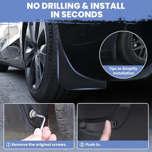 Compatible with Mud Flaps Kit 2021 2022 2023 2024 Volkswagen ID.4 VW ID4 Splash Guards Fender Accessories Front and Rear Set 4Pcs in Saudi Arabia