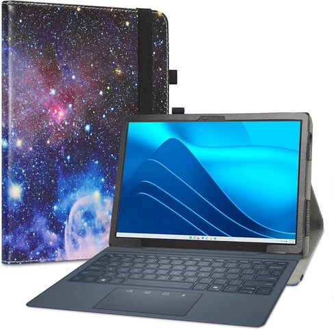 Compatible with Dell Latitude 7350 Detachable case,PU Leather Slim Folding Stand Cover for 11.5" Dell Latitude 7350 Detachable Tablet(Not Fit Other Tablet),Black in Kuwait