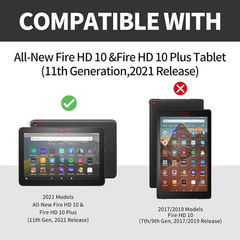 لحافظة الكمبيوتر اللوحي Fire HD 10 الجديدة كليًا (الجيل الثالث عشر، إصدار 2023 فقط) غطاء ذكي بحامل قابل للتعديل من جلد البولي يوريثان مقاس 10.1 بوصة مع تنبيه/غفو تلقائي لجهاز Fire Tablet 10 2023، زهرة القمر ستار in Kuwait