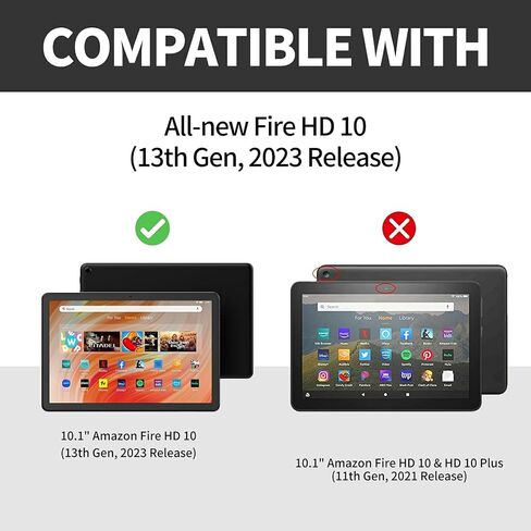 لحافظة الكمبيوتر اللوحي Fire HD 10 الجديدة كليًا (الجيل الثالث عشر، إصدار 2023 فقط) غطاء ذكي بحامل قابل للتعديل من جلد البولي يوريثان مقاس 10.1 بوصة مع تنبيه/غفو تلقائي لجهاز Fire Tablet 10 2023، زهرة القمر ستار in Kuwait