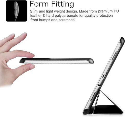Fintie Slim Shell Case for Samsung Galaxy Tab A 9.7 - Ultra Lightweight Protective Stand Cover with Auto Sleep/Wake Feature for Tab A 9.7-Inch Tablet SM-T550, SM-P550 (with S Pen Version), Black in Saudi Arabia