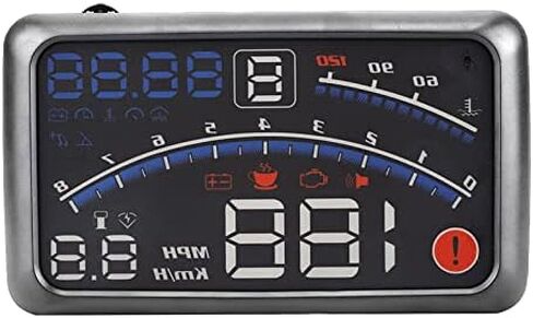 KIMISS Digital GPS Speedometer Universal Heads Up Display MPH/KM/h عرض HUD الذكي للسيارة، لوحة القيادة الرقمية الصغيرة للسيارة، نظام عرض عداد السرعة على الزجاج الأمامي in Saudi Arabia