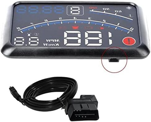 KIMISS Digital GPS Speedometer Universal Heads Up Display MPH/KM/h عرض HUD الذكي للسيارة، لوحة القيادة الرقمية الصغيرة للسيارة، نظام عرض عداد السرعة على الزجاج الأمامي in Saudi Arabia