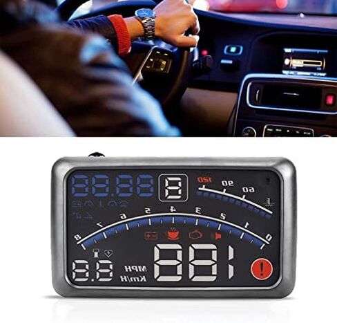 KIMISS Digital GPS Speedometer Universal Heads Up Display MPH/KM/h عرض HUD الذكي للسيارة، لوحة القيادة الرقمية الصغيرة للسيارة، نظام عرض عداد السرعة على الزجاج الأمامي in Saudi Arabia