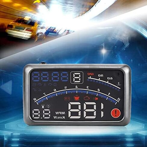 KIMISS Digital GPS Speedometer Universal Heads Up Display MPH/KM/h عرض HUD الذكي للسيارة، لوحة القيادة الرقمية الصغيرة للسيارة، نظام عرض عداد السرعة على الزجاج الأمامي in Saudi Arabia