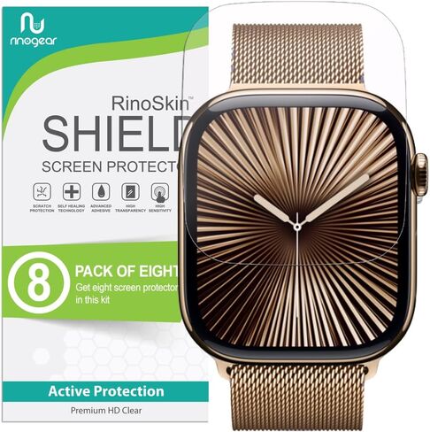 (8 عبوات) واقي شاشة لساعة Apple Watch Series 10 (46 مم) واقي شاشة [فيلم شفاف مرن] ملحقات ملائمة للحافظة in Kuwait