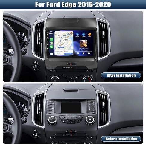 [2+64G] ستيريو سيارة Android 13 لسيارة Ford Edge 2016-2020 مع Carplay اللاسلكي وAndroid Auto، راديو سيارة بشاشة تعمل باللمس 9 بوصة مع وصلة مرآة GPS WiFi Bluetooth FM/RDS SWC EQ HiFi+كاميرا احتياطية in Saudi Arabia