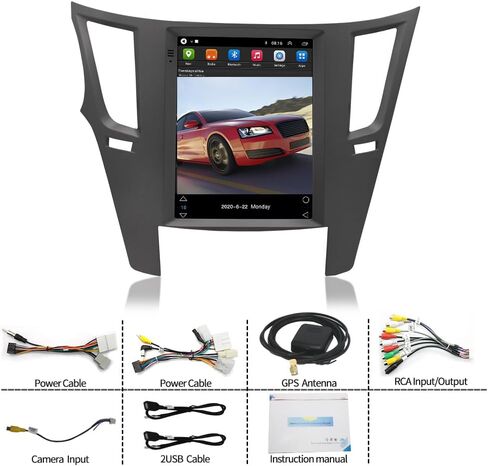 2+32G Android 13 CarPlay Stereo مناسب لـ Subaru Outback Legacy 2009 2010 2011 2012 2013 2014، Slakerbe شاشة لمس 9.7 بوصة لاسلكية CarPlay & Android Auto مع وصلة مرآة بلوتوث GPS واي فاي FM in Saudi Arabia