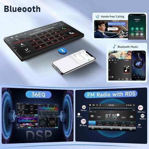 Hodozzy 8 Core 2G+64G Android Car Stereo for Toyota Avalon 2006 2007 2008 2009 2010 مع Carplay Android Auto، 9 بوصة IPS شاشة تعمل باللمس راديو السيارة مع DSP GPS Navi Mirror Link WiFi Bluetooth FM/RDS in Saudi Arabia