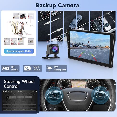 Hodozzy 8 Core 2G+64G Android Car Stereo for Toyota Avalon 2006 2007 2008 2009 2010 مع Carplay Android Auto، 9 بوصة IPS شاشة تعمل باللمس راديو السيارة مع DSP GPS Navi Mirror Link WiFi Bluetooth FM/RDS in Saudi Arabia