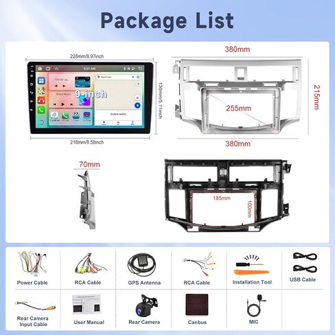 Hodozzy 8 Core 2G+64G Android Car Stereo for Toyota Avalon 2006 2007 2008 2009 2010 مع Carplay Android Auto، 9 بوصة IPS شاشة تعمل باللمس راديو السيارة مع DSP GPS Navi Mirror Link WiFi Bluetooth FM/RDS in Saudi Arabia