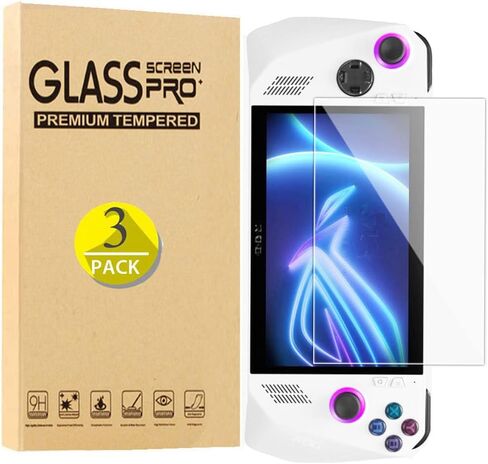 Screen Protector for ASUS ROG Ally 2023 / MSI Claw A1M 7" 2024 Tempered Glass, Case Friendly 9H Hardness HD Anti-Scratch, Bubble Free Film for ASUS ROG Ally 2023 / MSI Claw A1M 7" 2024 3-Pack in Saudi Arabia