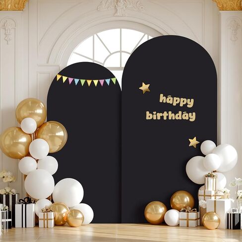 Yellow Arch Backdrop Covers - 7.2FT, 6FT Spandex Fitted Wedding Arch Stand Covers Round Top Chiara Arch Backdrop Cover for Wedding Birthday Party Decoration in Saudi Arabia