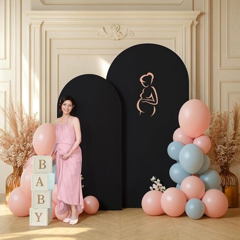 Yellow Arch Backdrop Covers - 7.2FT, 6FT Spandex Fitted Wedding Arch Stand Covers Round Top Chiara Arch Backdrop Cover for Wedding Birthday Party Decoration in Saudi Arabia