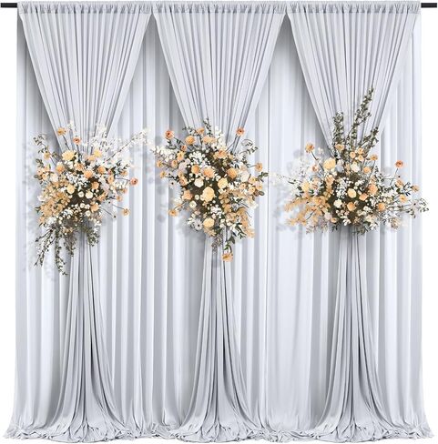 10x10 Black Backdrop Curtain for Parties, Wedding Wrinkle Free Black Photo Curtains,Backdrop Drapes Fabric Decoration for Graduation Baby Shower 5ft x 10ft,2 Panels in Kuwait