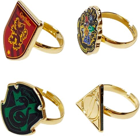 Lilo & Stitch Jewelry: 4-Piece Adjustable Rings for Girls (Angel, Lilo & Stitch Rings with metal charm) Dress Up For Girls Perfect Stitch Gifts For 6 Year Old Girl Kids Ring Disney Accessories Ages4+ in Saudi Arabia
