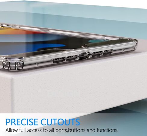 حافظة Puxicu شفافة لجهاز iPad 10.2 بوصة 7th / 8th / 9th Gen (2019/2020/2021)، غطاء مقاوم للصدمات مع واقي شاشة مدمج بمسند لجهاز iPad 9 8 7 Gen 10.2 بوصة- شفاف in Kuwait